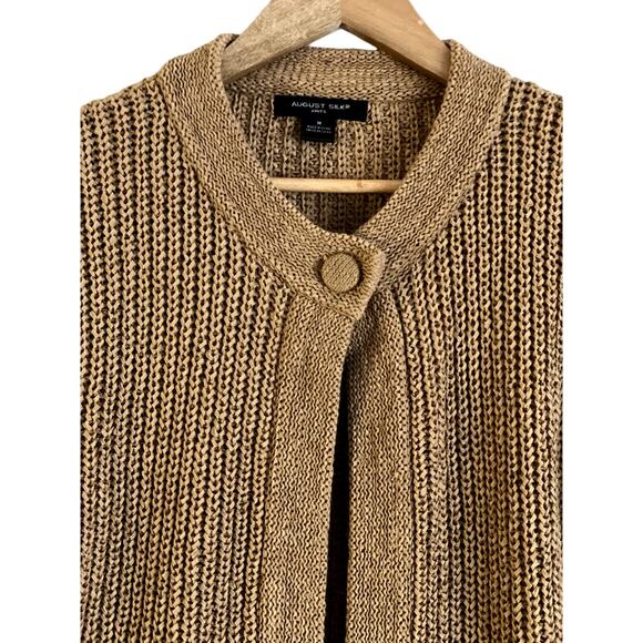 August‎ Silk Knits-Size Medium Single Button Short Sleeve-Cropped Sweater-EUC - Picture 2 of 6